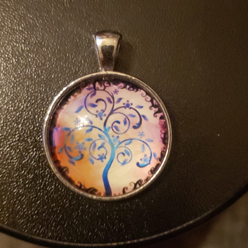 Gorgeous pastel tree of life pendant!